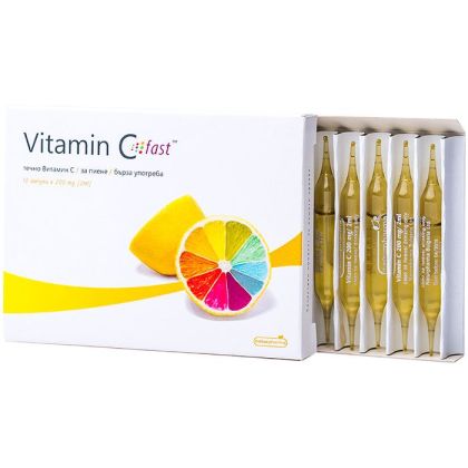 Витамин Ц ФАСТ ампули 5 мл х 10 броя NATURPHARMA | Vitamin C