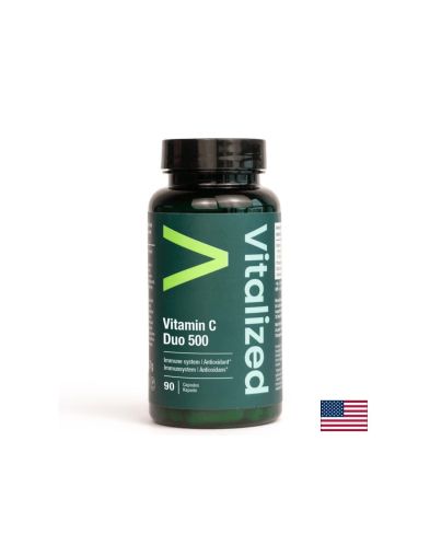 Витамин Ц 500 мг х 90 капсули VITALIZED | Vitamin C Duo