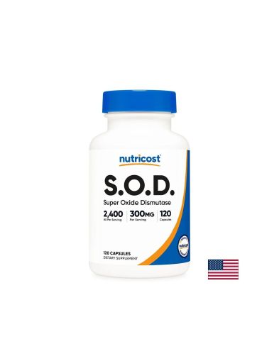 СОД Супероксид дисмутаза 300 мг 2400 AU х 120 капсули Nutricost | SOD