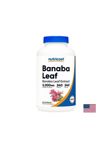 Банаба екстракт + черен пипер х 240 капсули Nutricost | Banaba & Black pepper