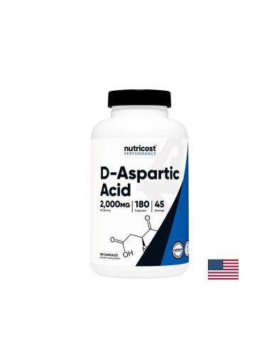 Д-Аспарагинова киселина 500 мг х 180 капсули Nutricost | D-Aspartic acid