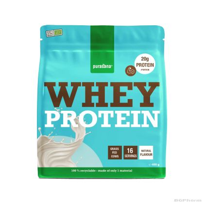 Суроватъчен протеин БИО х 400 гр – НЕОВКУСЕН PURASANA | Organic Whey Protein Unflavored
