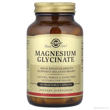 МАГНЕЗИЙ ГЛИЦИНАТ 120 мг х 60 капсули СОЛГАР | Magnesium glycinate Solgar