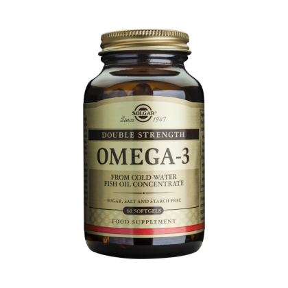 ОМЕГА-3 ДВОЙНА СИЛА х 60 капсули СОЛГАР | OMEGA-3 DOUBLE STRENGTH 60s SOLGAR