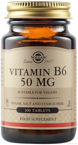 ВИТАМИН Б6 (Пиридоксин) 50мг 100 таблетки СОЛГАР | VITAMIN B6 SOLGAR