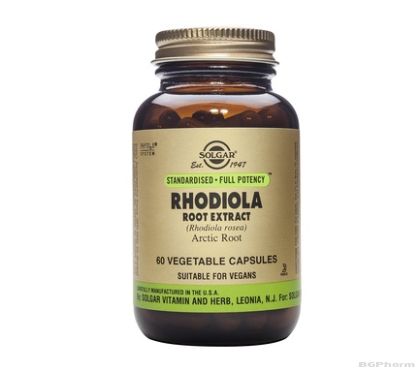 ЕКСТРАКТ ОТ ЗЛАТЕН КОРЕН (родиола) 60 капсули СОЛГАР | RHODIOLA ROOT EXTRACT SOLGAR