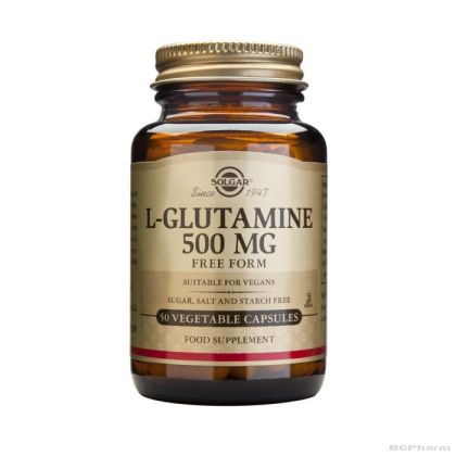 Л-ГЛУТАМИН 500мг 50 капсули СОЛГАР | L-GLUTAMINE SOLGAR