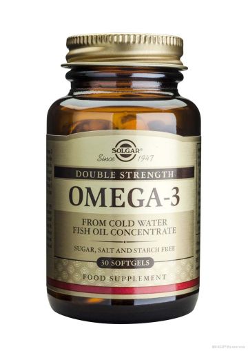 ОМЕГА-3 ДВОЙНА СИЛА 30 капсули СОЛГАР | OMEGA-3 DOUBLE STRENGTH SOLGAR