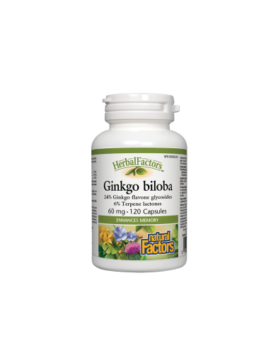 Гинко Билоба 60мг х 120 капсули Natural Factors | Ginkgo Biloba caps