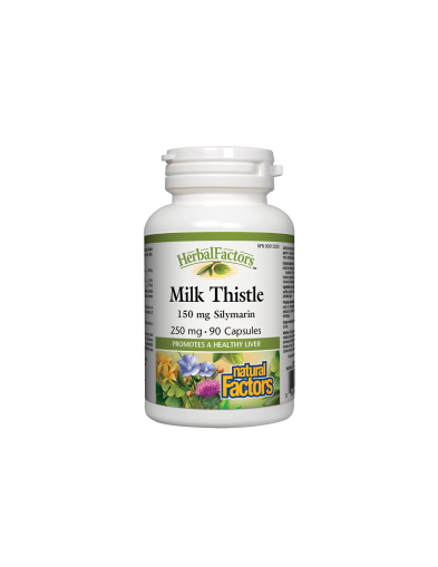 Бял трън (Млечен бодил) 250мг х 90 капсули Natural Factors | Milk thistle