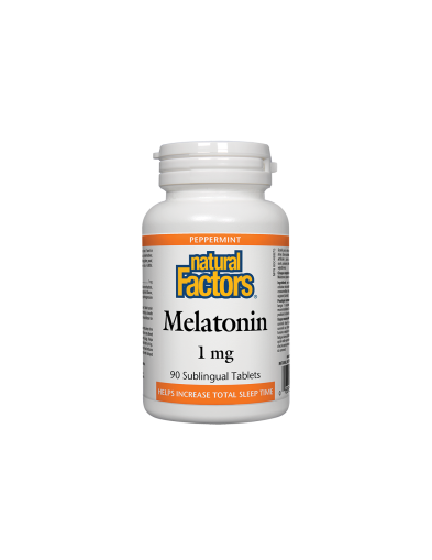 Мелатонин 1 мг x 90 сублингвални таблетки Natural Factors | Melatonin