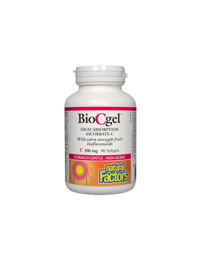 Витамин Ц 500 mg (калциев аскорбат) х 90 капсули Natural Factors | Vitamin C BioCgel™