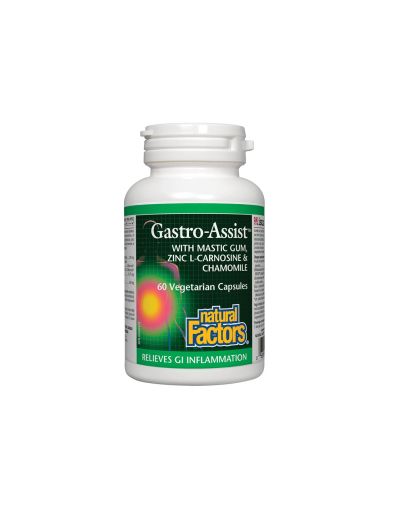 Gastro Assist™ Формула с мастикс, цинк-L-карнозин и лайка 60 капсули Natural factors