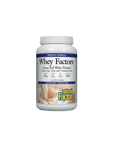 Суроватъчен протеин изолат (ванилия) х 1кг Natural Factors | Whey Factors®