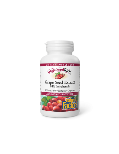 Гроздово семе 100мг х 60 капсули Natural Factors | GrapeSeedRich