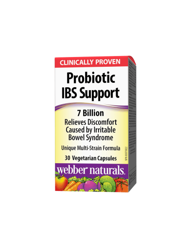 Пробиотик IBS Support при чревни проблеми 4 щама, 7 млрд. 30 капсули Webber Naturals