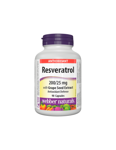 Ресвератрол + Гроздово семе екстракт 225мг х 90 капсули Webber Naturals | Resveratrol with Grape Seed Extract