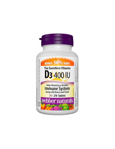 Витамин Д3 400IU х 270 таблетки Webber Naturals | Vitamin D3