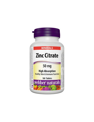 Цинк цитрат 50мг х 180 таблетки Webber Naturals | Zinc Citrate