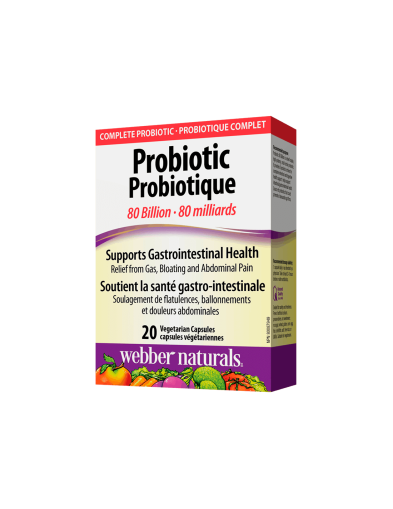 Пробиотик 80 млрд. активни пробиотици х 20 капсули Webber Naturals | Probiotic 80 billion