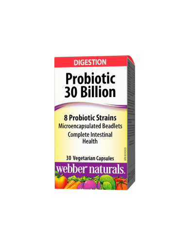 Пробиотик 30 млрд. пробиотици, 8 щама х 30 капсули Webber Naturals | Probiotic