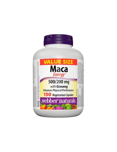 Maca Energy Мака + Корейски женшен х 150 капсули Webber Naturals | Maca + Ginseng