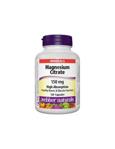 Магнезий цитрат 150мг х 120 капсули Webber Naturals | Magnesium Citrate 