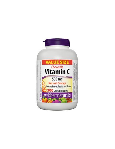 Витамин Ц 500 mg х 300 дъвчащи таблетки Webber Naturals | Vitamin C Chewables