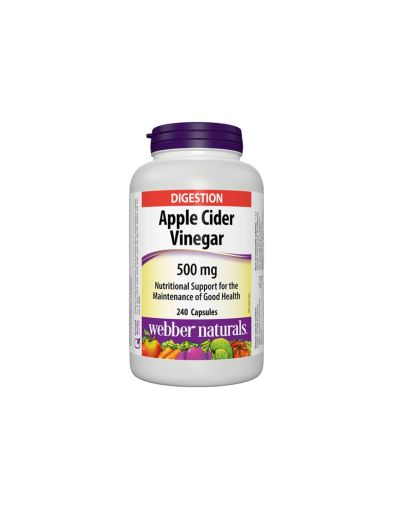 Ябълков оцет 500мг х  240 капсули Webber Naturals | Apple Cider Vinegar