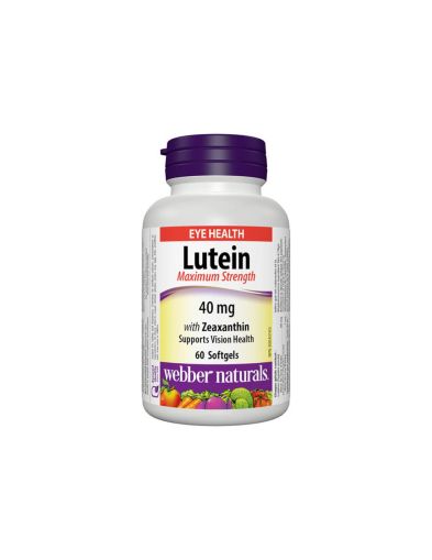 Лутеин 40мг + зеаксантин 7мг х 60 капсули Webber Naturals | Lutein Zeaxanthin