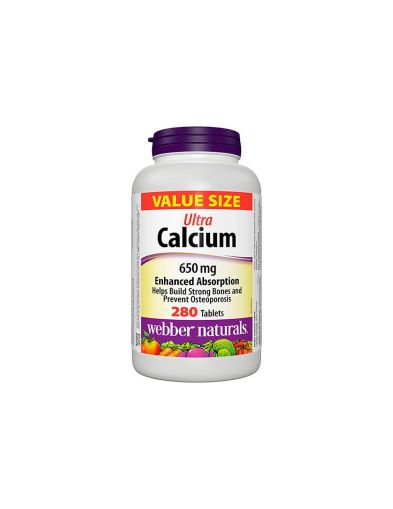 Ултра калций 650мг  х 280 таблетки Webber naturals | Calcium