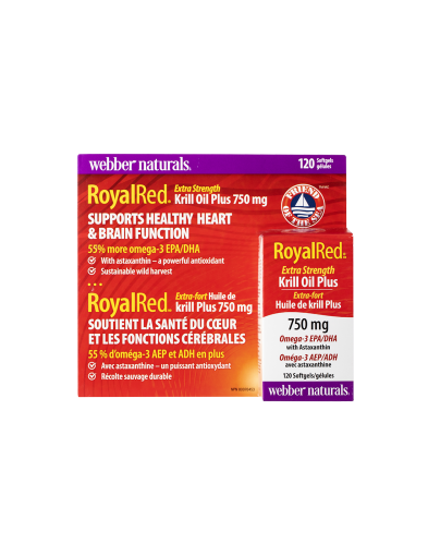 RoyalRed Масло от крил + Омeга-3 и астаксантин х 120 капсули Webber Naturals