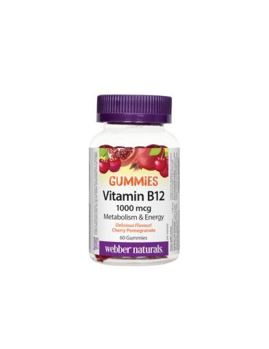 Витамин Б12 1000мкг х 60 желирани таблетки Webber Naturals | Vitamin B12 Gummies