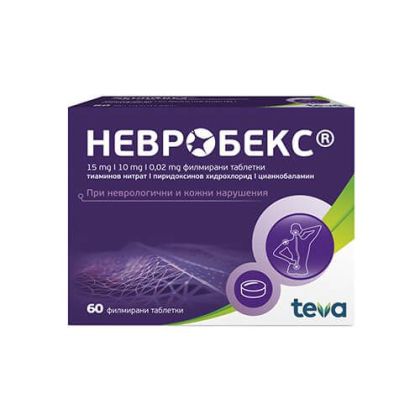 НЕВРОБЕКС х 60 таблетки (Витамин Б1, Б6 и Б12) | NEUROBEX TEVA