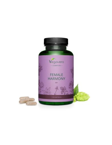 Femalе Harmony 50+/ Билков комплекс за жени 50+, 120 капсули, 100% Vegan Vegavero