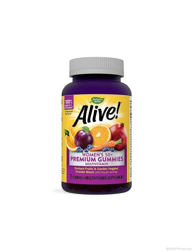 Алайв Премиум мултивитамини за жени 50+ х 75 желирани таблетки Nature’s Way |Alive Women’s 50+