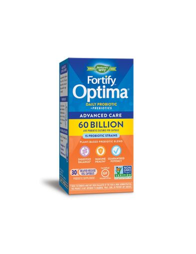 Fortify™ Optima® Advanced Care Пробиотик + пребиотици, 60 млрд. CFU х 30 капсули Nature’s Way