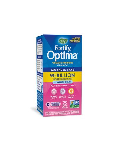 Fortify™ Optima® Women’s Advanced Care Пробиотик и пребиотици за жени 90 млрд. CFU 30 капсули Nature’s Way