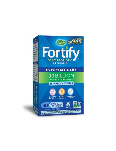 Fortify™ Daily Ежедневен пробиотик и пребиотици 30 милиарда CFU х 30 капсули Nature’s Way