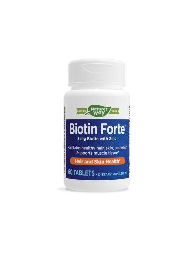 Биотин форте 3000 мкг + цинк х 60 таблетки Nature’s Way | Biotin Forte®