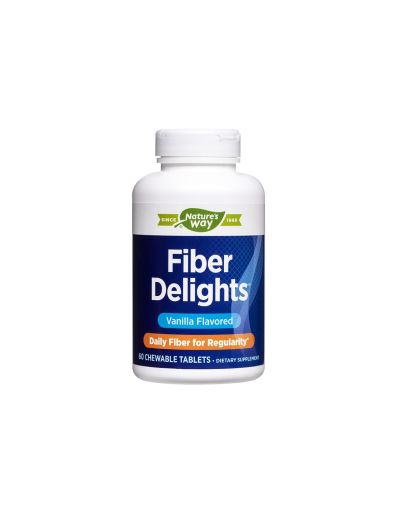 Fiber Delights Микс от фибри за отслабване и детоксикация х 60 дъвчащи таблетки Nature’s Way