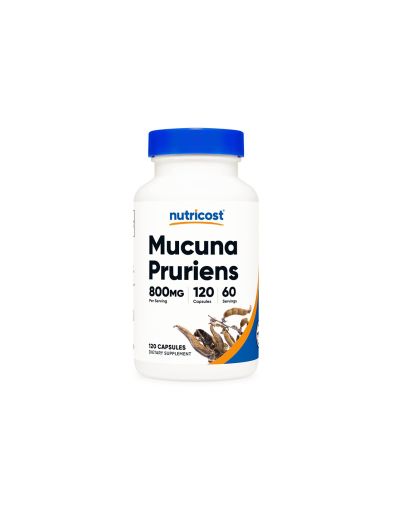 Мукуна (Кадифен боб) 400 мг x 120 капсули Nutricost | Mucuna Pruriens