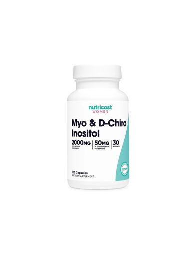 Мио & D-хиро инозитол х 120 капсули Nutricost | Myo and D-Chiro Inositol