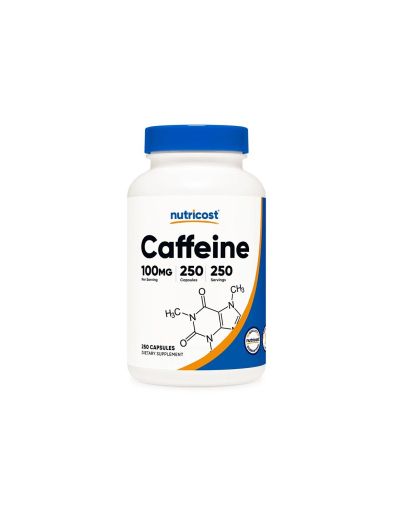 Кофеин 100 мг x 250 капсули Nutricost | Caffeine