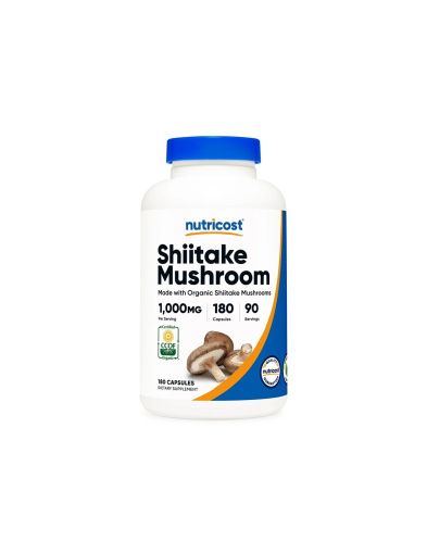 Шийтаке екстракт органик 500 мг х 180 капсули Nutricost | Shiitake Organic