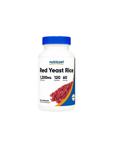 Червен ориз (мая) есктракт 600 мг х 120 капсули Nutricost | Red Yeast Rice