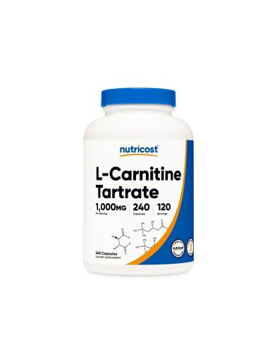 Л-Карнитин х 240 капсули за горене на мазнините Nutricost | L-Carnitine Tartrate