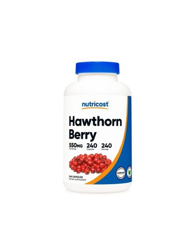 Глог плод екстракт 550 мг х 240 капсули Nutricost | Hawthorne Extract