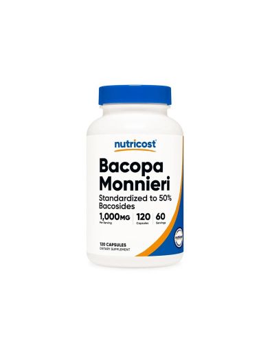 Бакопа Мониери екстракт 500мг х 120 капсули Nutricost | Bacopa Extract