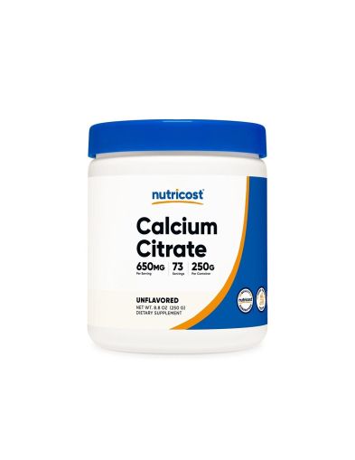 Калций цитрат 650мг на прах 250 гр Nutricost | Calcium Citrate